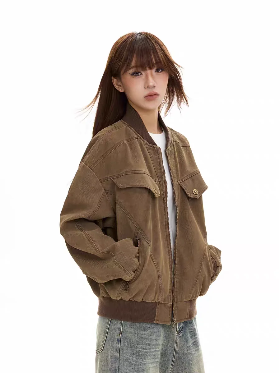 

Куртки-бомберы для девочек и женщин, осенние атласные плиссированные воротники-стойки, блестящие, расшитые блестками, праздничная элегантная клубная одежда, уникальный красочный подарок