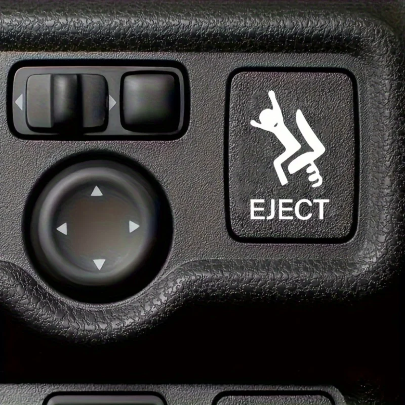 Weiße EJECT-Logo Wasserdichte Vinyl-Aufkleber Kreative Sticker für Auto, Motorrad, Laptop, DIY Modifizierte Ornamente und Zubehör – Detail 2