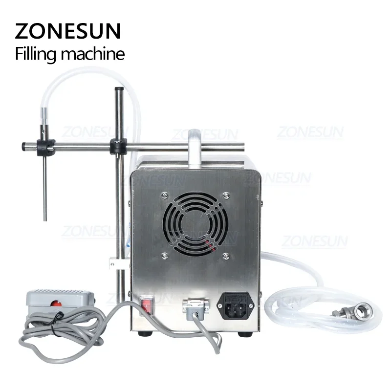 ZONESUN Semi Automatic Digital Liquid Juice Essential Oil Quantitative Filling Machine Peristaltic Pump Small Vial Filler