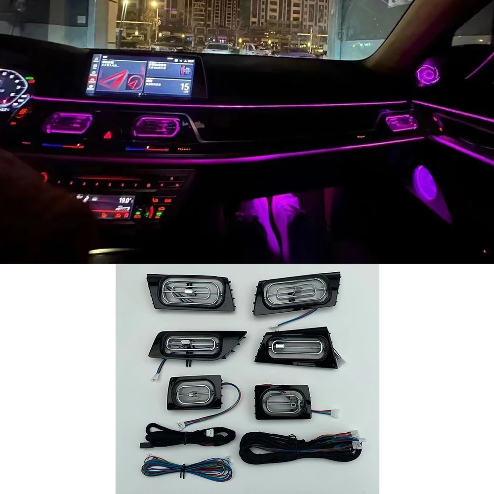 new LED ambient light vents For BMW 5 Series G30 G38 6 Series GT 2020 2021 2022 Car Air Conditioning Ambient Light