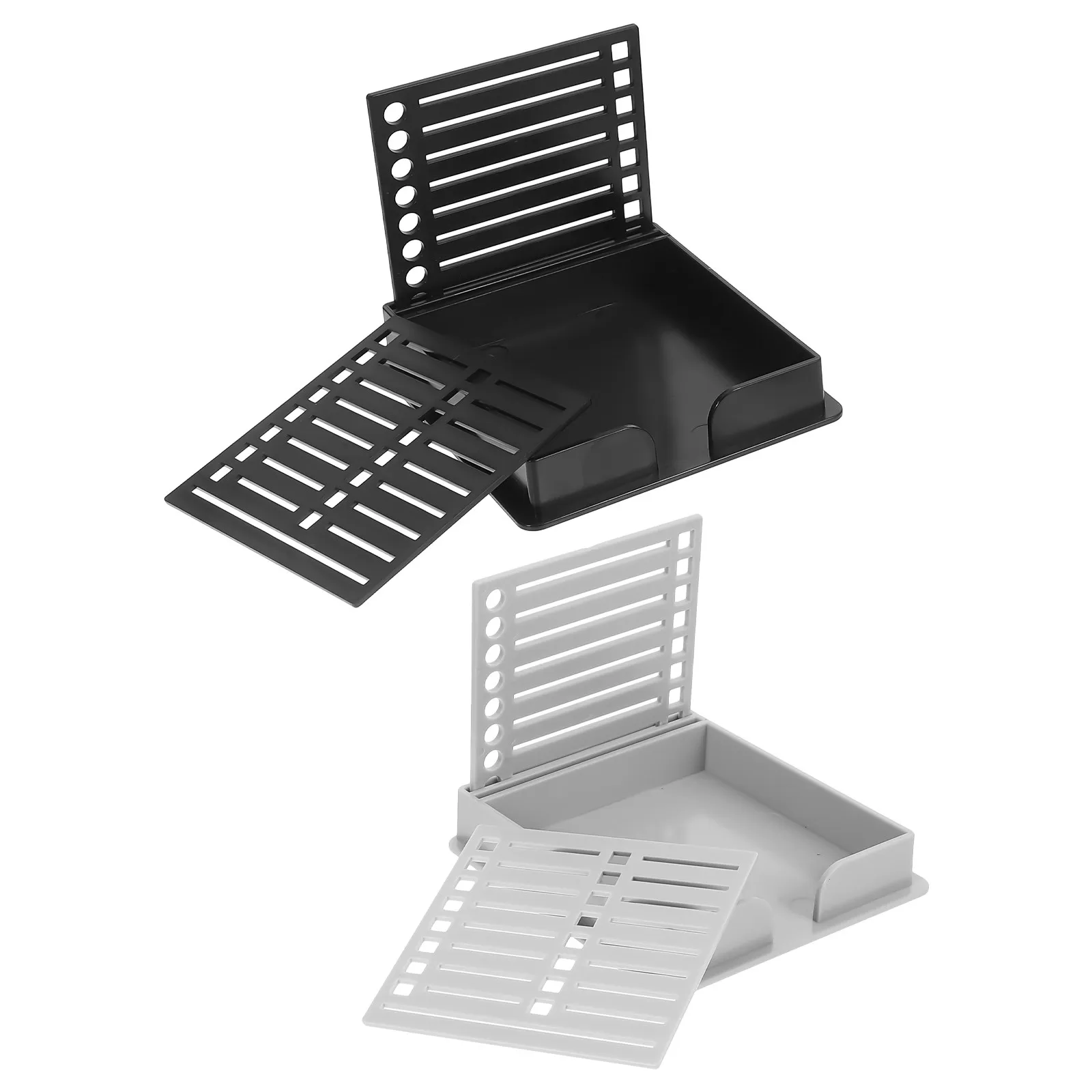 2Pcs Organizer Note Holder Dual Slot Paper Pads Dispenser for Teacher Desk Stationery Storage Teacher Pencil Holder
