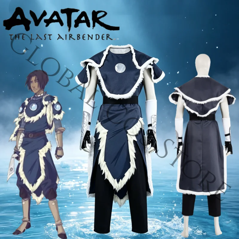 anime-avatar-the-last-airbender-sokka-cosplay-costume-dark-blue-water-tribe-dress-pants-belt-and-accessories-for-halloween