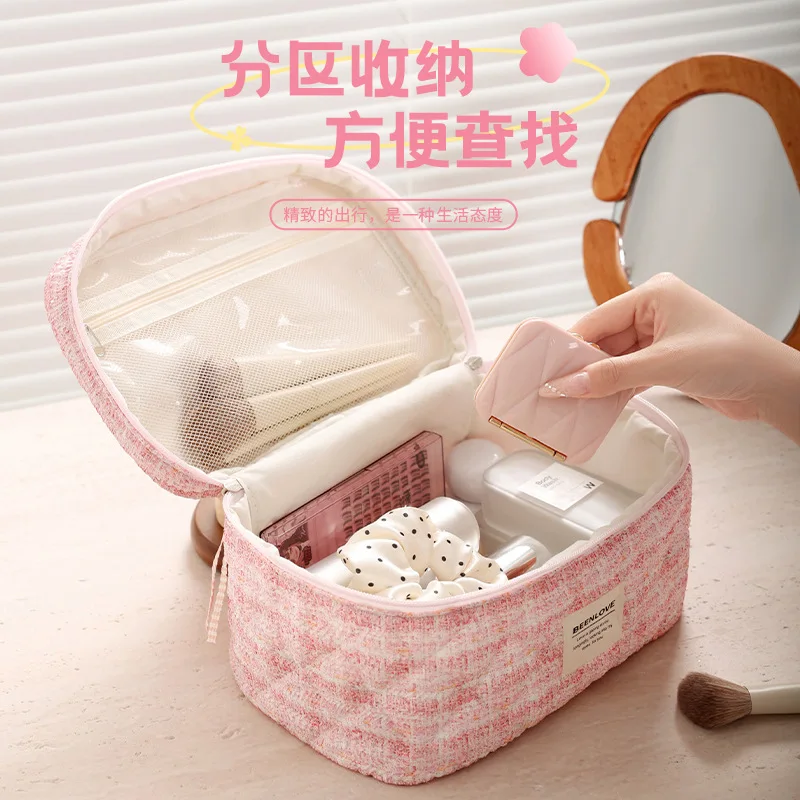 Fashion Makeup Bag for Women Csual Travel Cosmetic Storage Bags Elegant Luxury Shiny Glitter Handbags 2026 New Trend