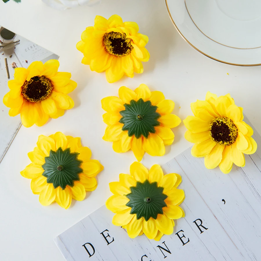 Künstliche Sonnenblume aus Seide, Heimdekoration, Festival, Kreativität, Outdoor, Garten, Kranz, Blume, Hochzeit, Party, Zubehör – Detail 4
