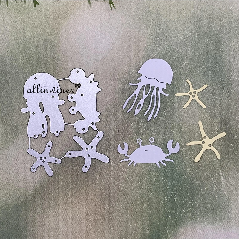 Starfish Crab Octopus Metal Cutting Dies Stencils For DIY Scrapbooking Decorative Embossing Handcraft Die Cutting Template