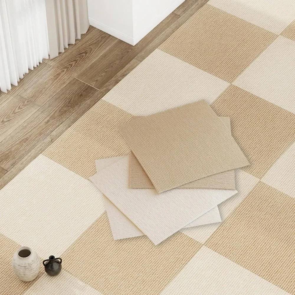40x40cm Carpet Floor Tiles Sticker Self Adhesive Anti Slip Rug Carpet Tiles Soft Peel and Stick Flooring Mat