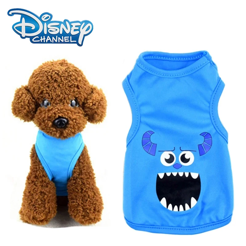

Disney Mike Sullivan Pet Clothes Monsters University Dog Cat Rabbit Kawaii Cartoon Costume Summer Puppy Vest Thin Breathable