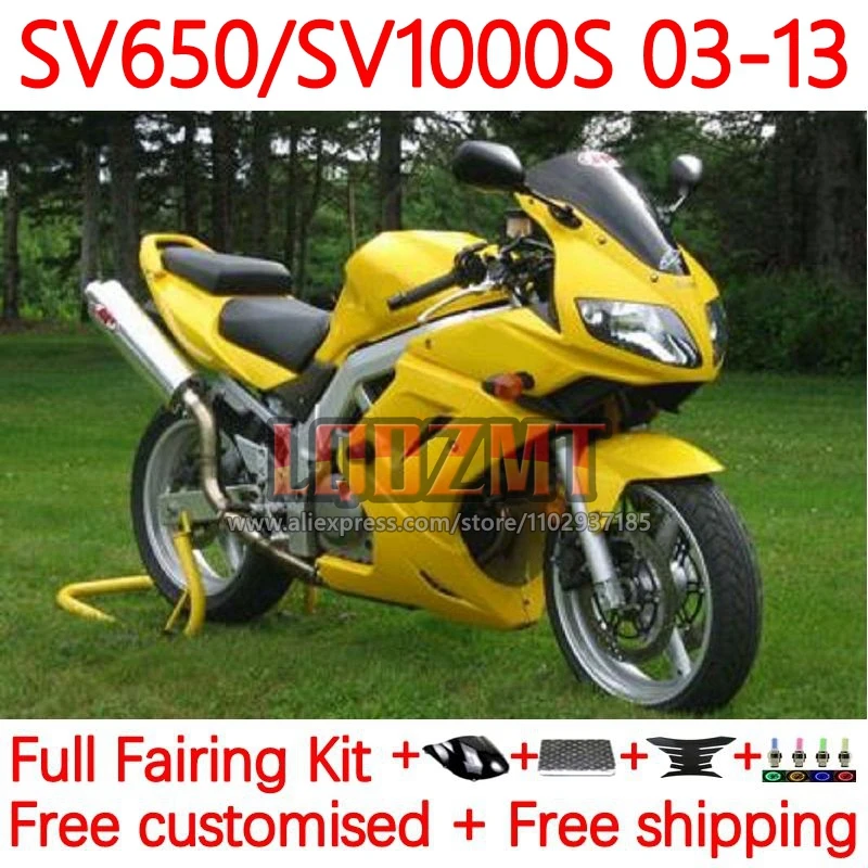 OEM Body For SUZUKI SV650S SV1000S Stock yellow 03-13 SV 650S 1000S 03 04 05 06 07 08 2009 2010 2011 2012 2013 Fairings 89No.18