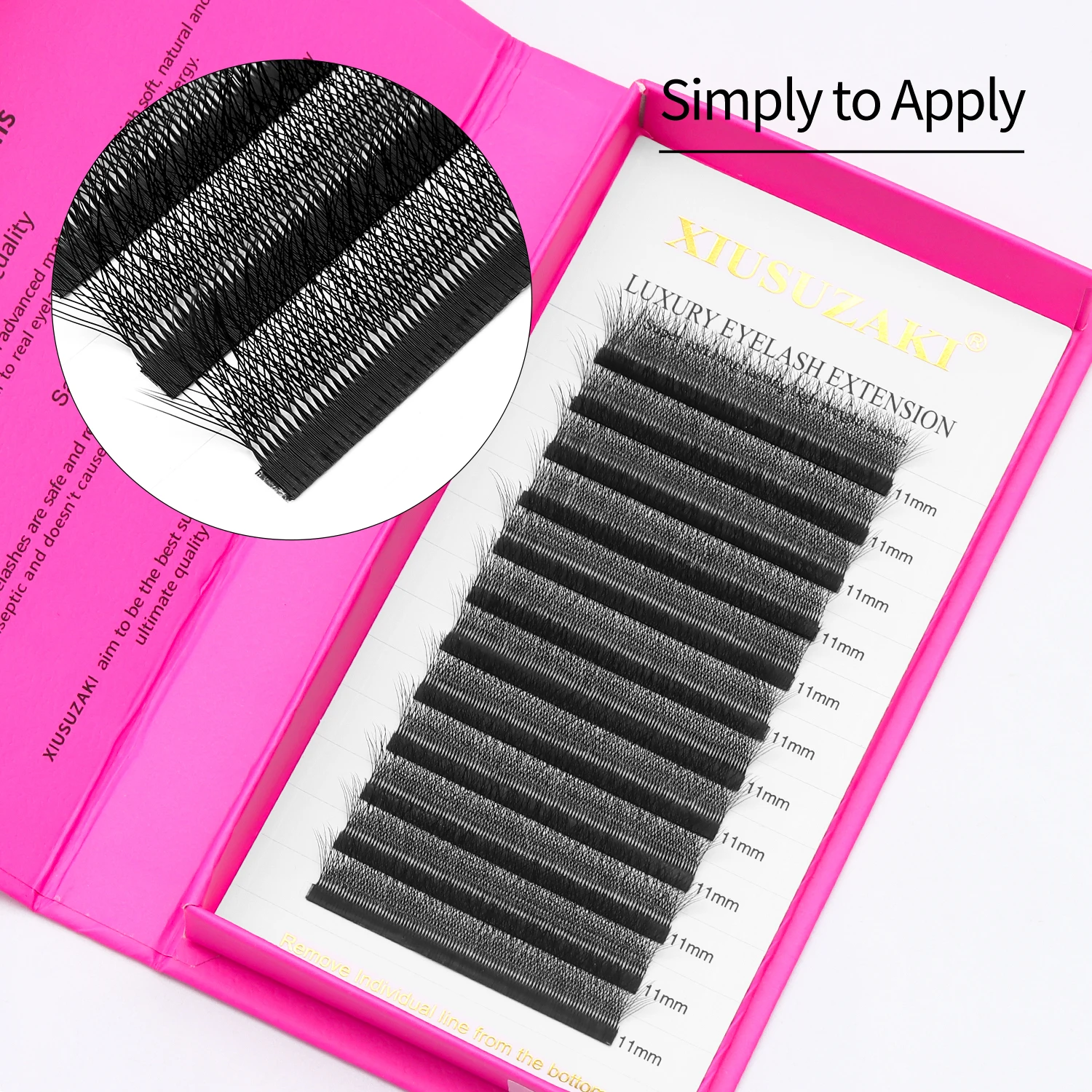 

XIUSUZAKI New Styl 5D W Lashes Premade Fans Eyelashes Extensions Natural Soft Individual Volume False Lashes Beauty Makeup Tools