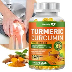 Organic Triple Strength Turmeric Capsules with95% Curcuminoids Joint & Healthy Inflammation Support