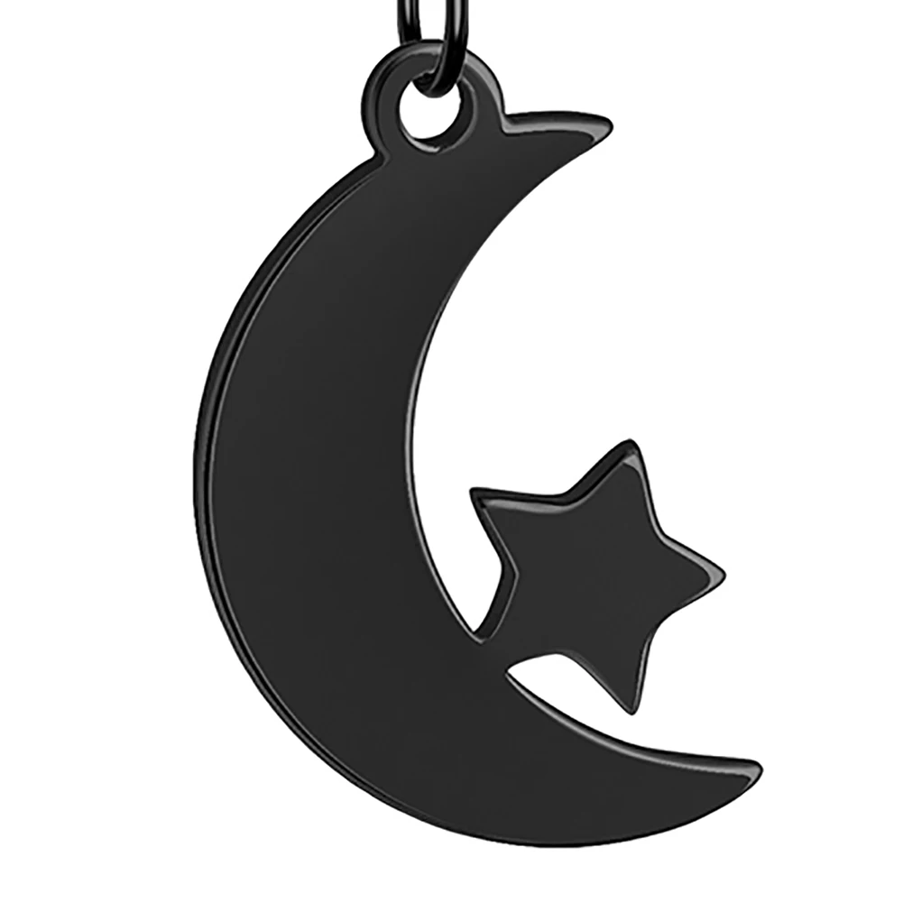 Kkjoy Edelstahl Neue Design Kette Hoop Ohrring Für Frauen Hohl Solide Stern Mond Anhänger Knorpel Ohrring Piercing Schmuck – Detail 11