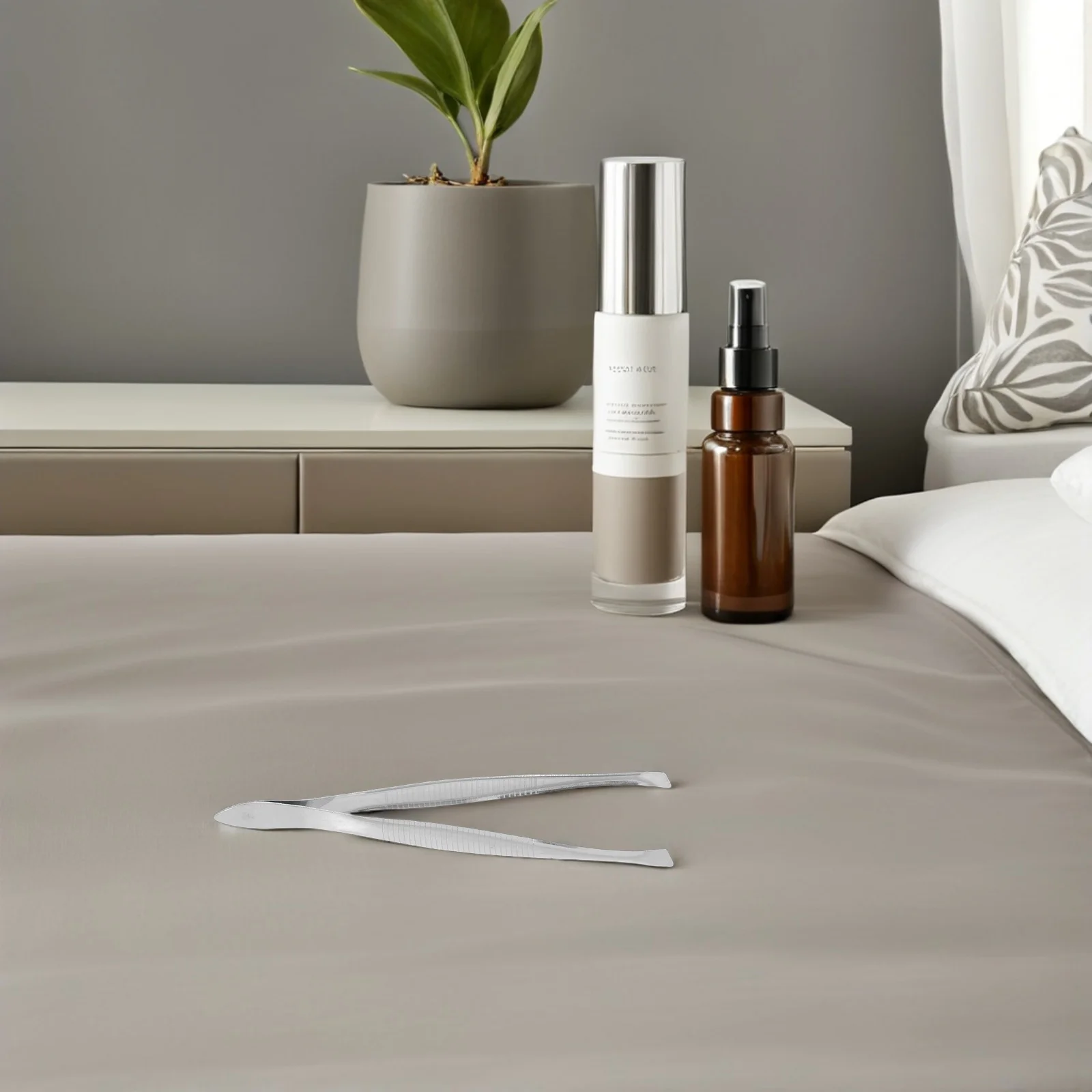 2 قطعة ملقط الحاجب الفولاذ المقاوم للصدأ الدقة محاذاة نصائح صغيرة محمولة آمنة إزالة الشعر ماكياج أداة العناية بالوجه #2