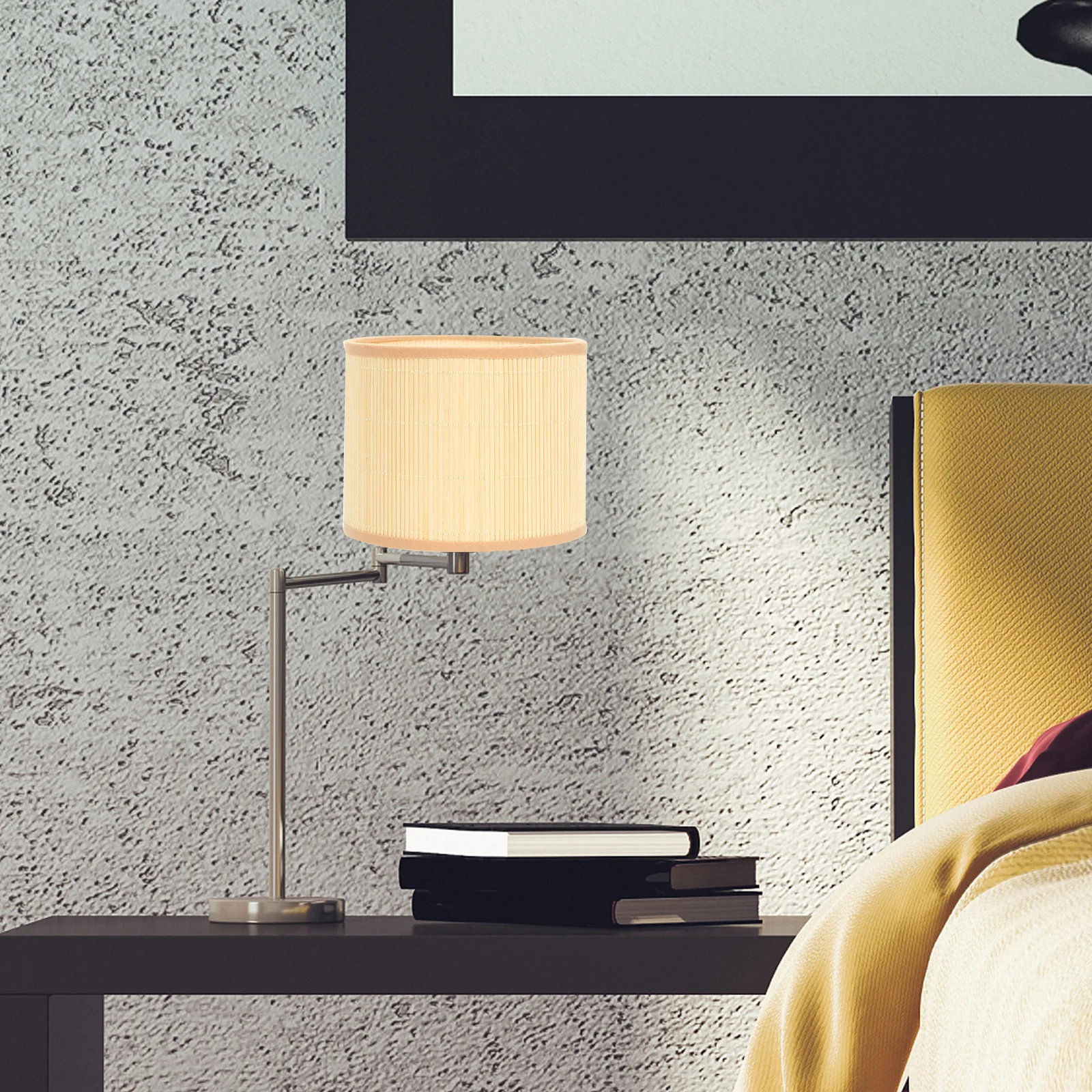 

Bamboo Lampshade Retro Style Compatible with E27 E14 Base Desk Wall Lamp Shade Small Vintage Lamp Shade Replacement Cover