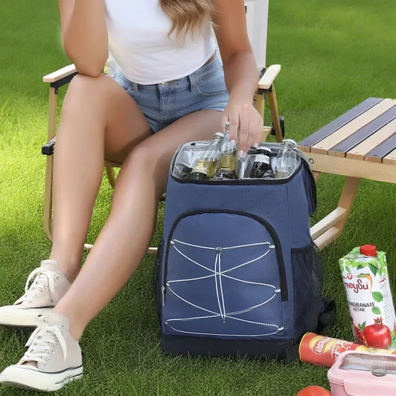 Portable Thermal Lunch Bag Food Box Durable Waterproof Cooler Ice Insulated Case BBQ Camping Oxford Dinner Backpacks Icebox