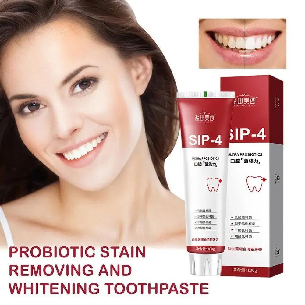 Sip-4 100g Probiotic Toothpaste Brightening & Stain Removing Sp-4 Fresh Breath Toothpaste Teeth Whiten Toothpaste