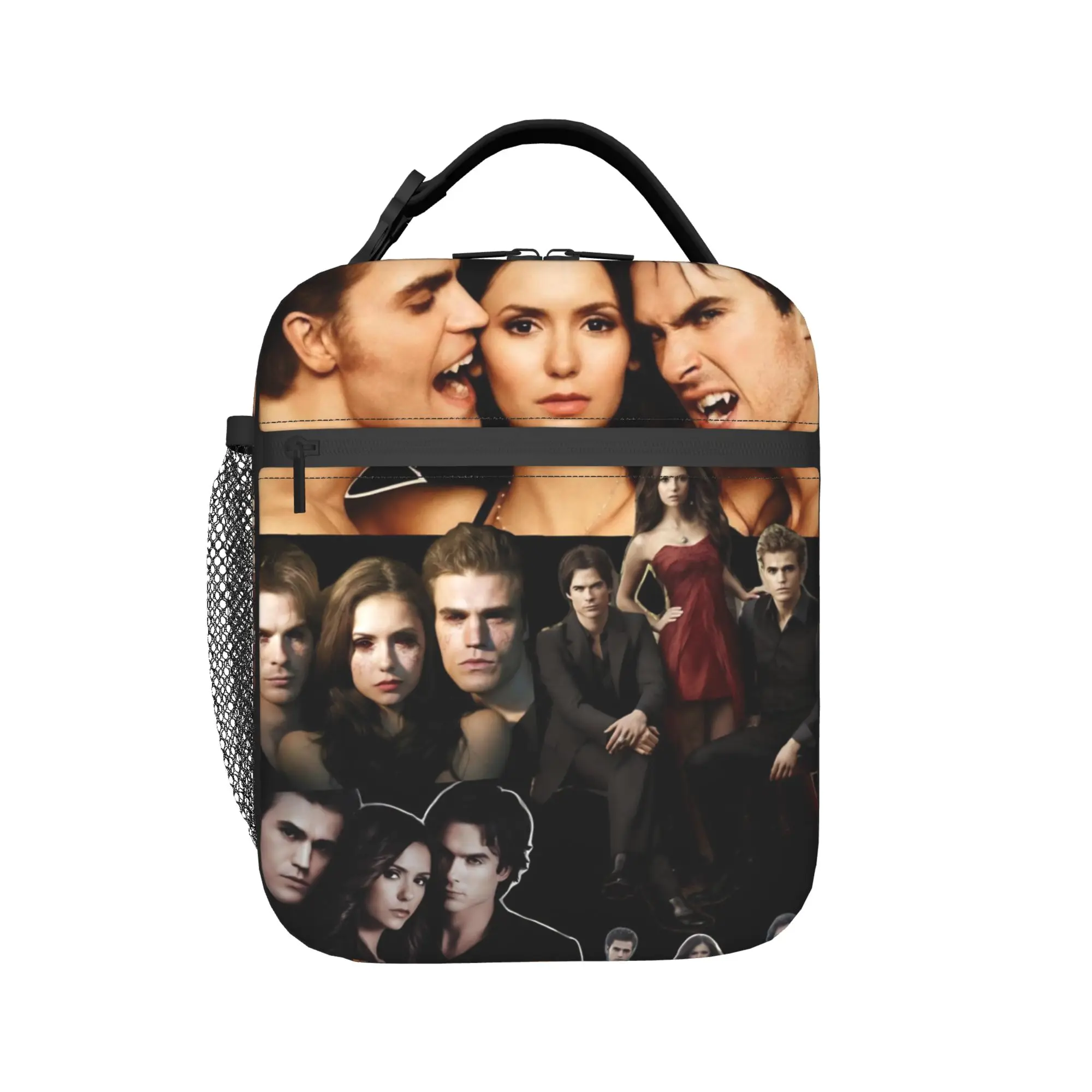 The Vampire Diaries Resuable Movie Lunch Bag For Women  Picnic Print Lunch Box Casual Oxford Thermal Lunch Bags