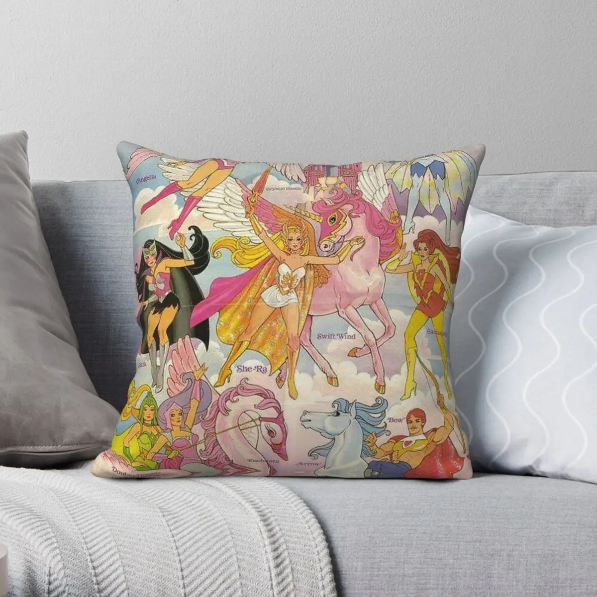 She-Ra Princess Of Power Square Pillowcase Polyester Linen Velvet Printed Zip Decor Pillow Case Room Cushion Cover