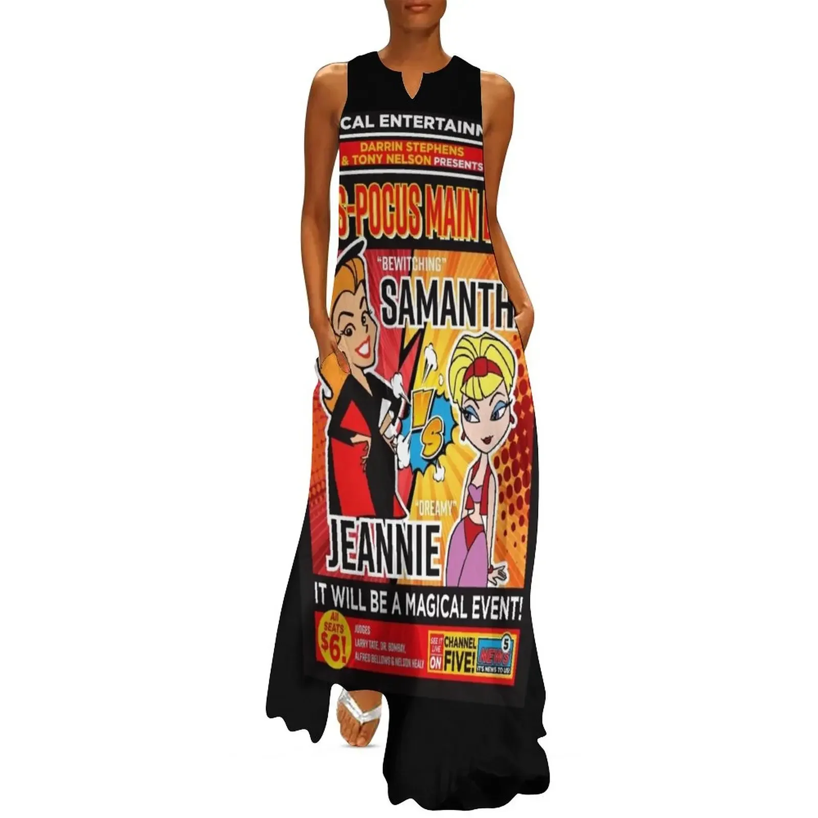 

Battle Samantha vs Jeannie Magic Event Long Dress Long dress african dresses for woman loose women's dress Female
