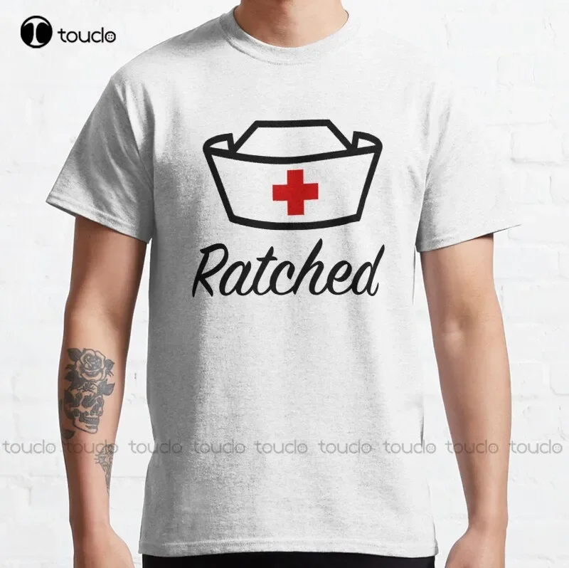 New Nurse Ratched Classic T-Shirt White Tshirt Cotton Tee Shirt Xs-5Xl Custom Aldult Teen Unisex Digital Printing Tee Shirts