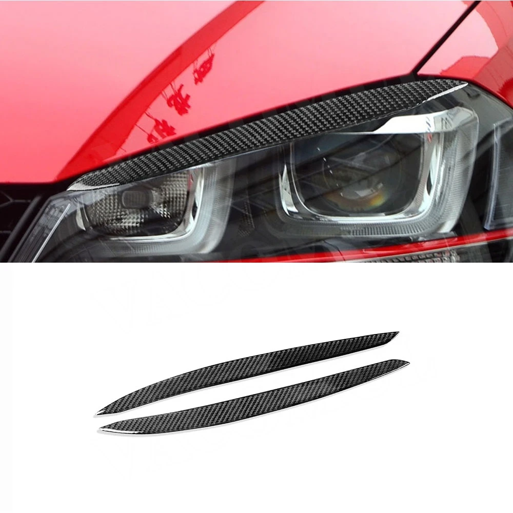 

VACOMUL For Volkswagen Golf 7 MK7 2013-2018 Carbon Fiber Lamp Eyebrow Headlight Cover Car Auto Para Lamp Eyelids Accessories