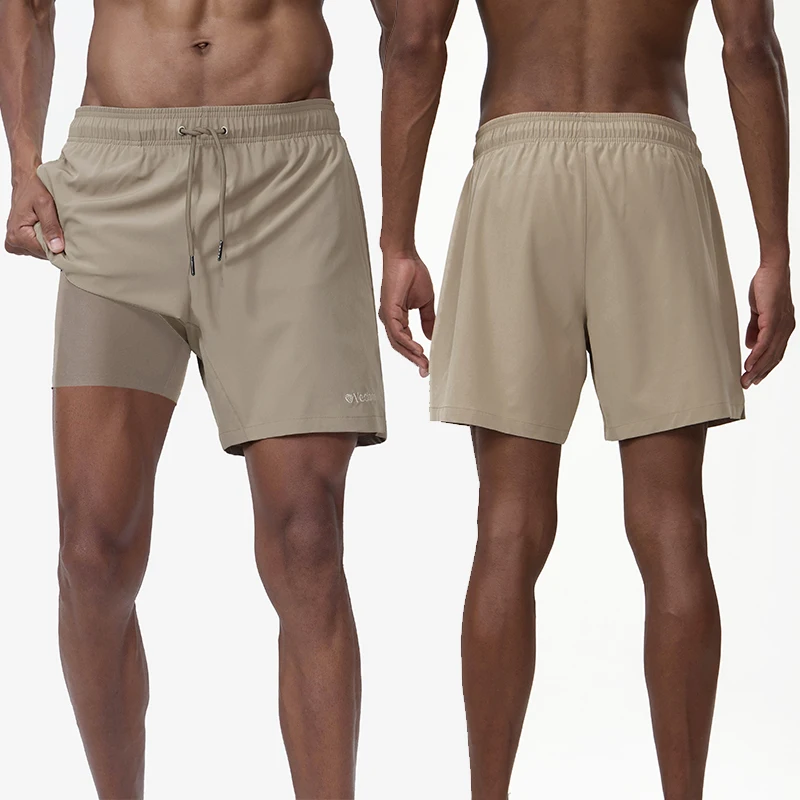 Die neuesten Badeshorts für Herren, atmungsaktives Futter, 2-in-1-Shorts, verstellbarer Bund, Reißverschlusstaschen, Strand-Bañador Hombre Badeanzüge – Detail 4