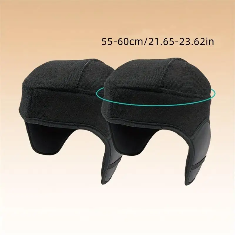 1pc inverno ao ar livre ciclismo chapéu quente capacete forrado com proteção de ouvido à prova de vento chapéu quente montanhismo e esqui à prova de frio