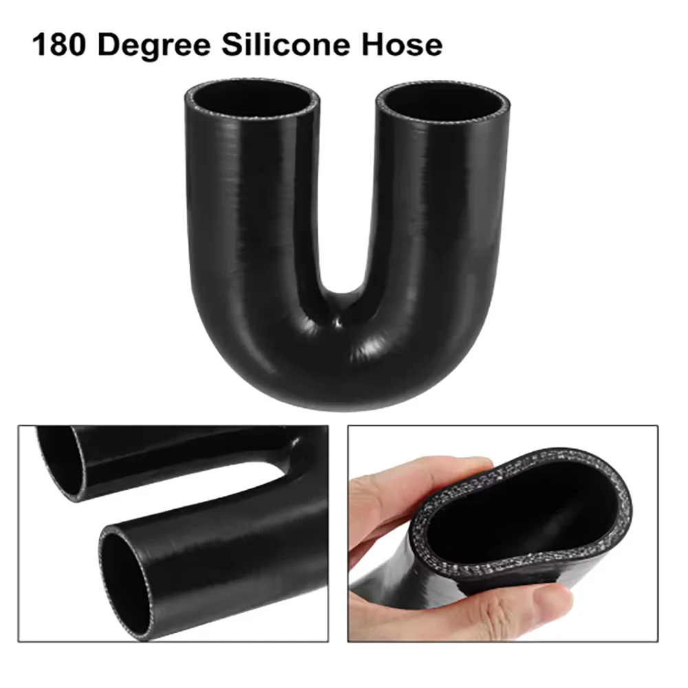 

Black Blue ID 16-102mm Silicone 180 Degree U-Bend Elbow Coupler Hose Connector Turbo Intake Pipe