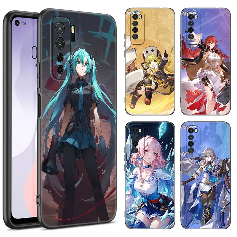 Honkai Star Rail Black Silicone Phone Case For Huawei Nova 11 12 Ultra 9 10 SE Pro 11E 11i 12i Y70 Plus Y60 Y61 Y71 Y72 Y90 Y91