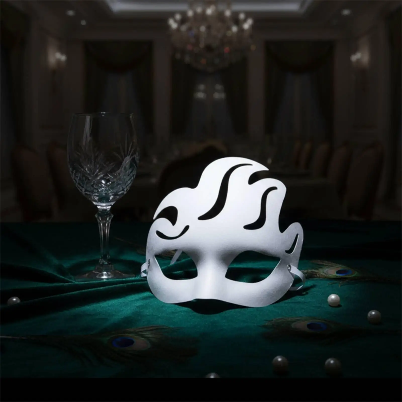 DIY Art Face Cover Blank White Mask for Painting with Elastic Band for Party and School Activity