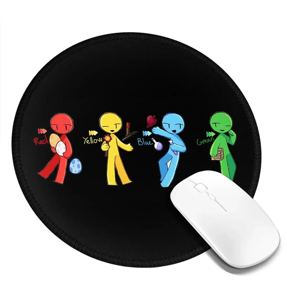 Alan Animation Becker Music Round Mouse Pad Computer Keyboard Mouse Mat Gamer PC Desk Mat Office Table Mats