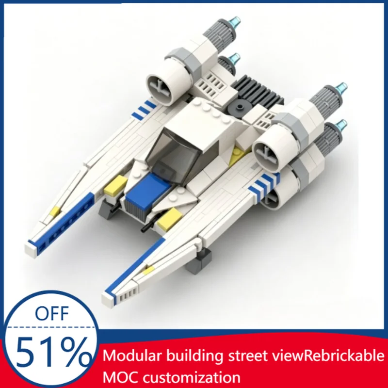 

428PCS Chibi Scale Space Fighter Model Custom Building Blocks Assembly Educational Toy Creative Collection Display Birthday Gift