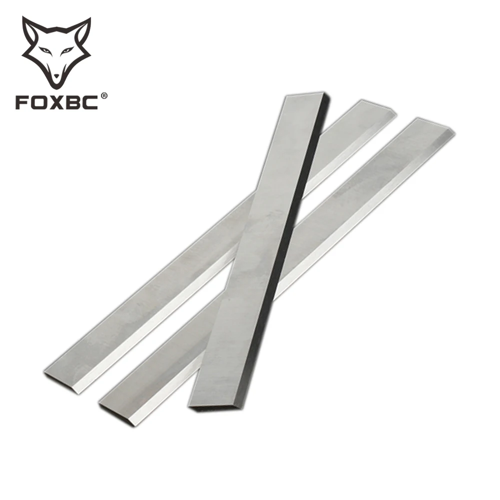 Строгальное лезвие FOXBC 310 мм x 30 мм x 3 мм W18 из быстрорежущей стали для деревообработки набор из 3