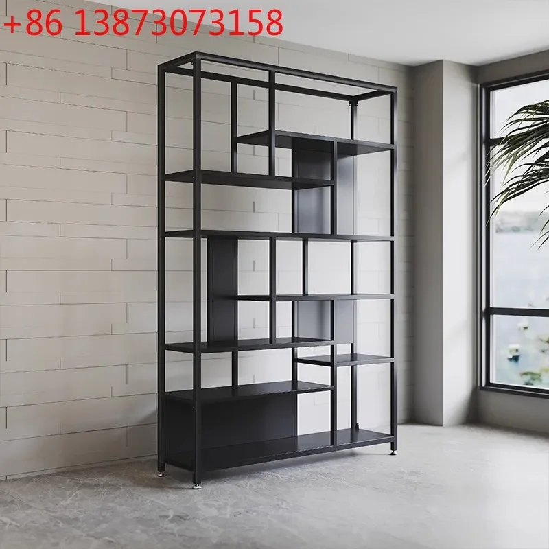 Light Luxury Metal Shelves Home Floor Shelves Office Partition Decorative Shelves Multi-layer Creative Display