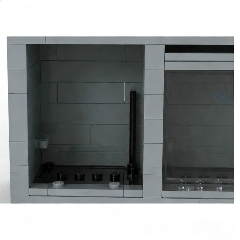 2400 pièces MOC gris bleuté clair Minifig affichage créateur modèle jouets de Construction blocs Construction cadeaux de noël éducation brique