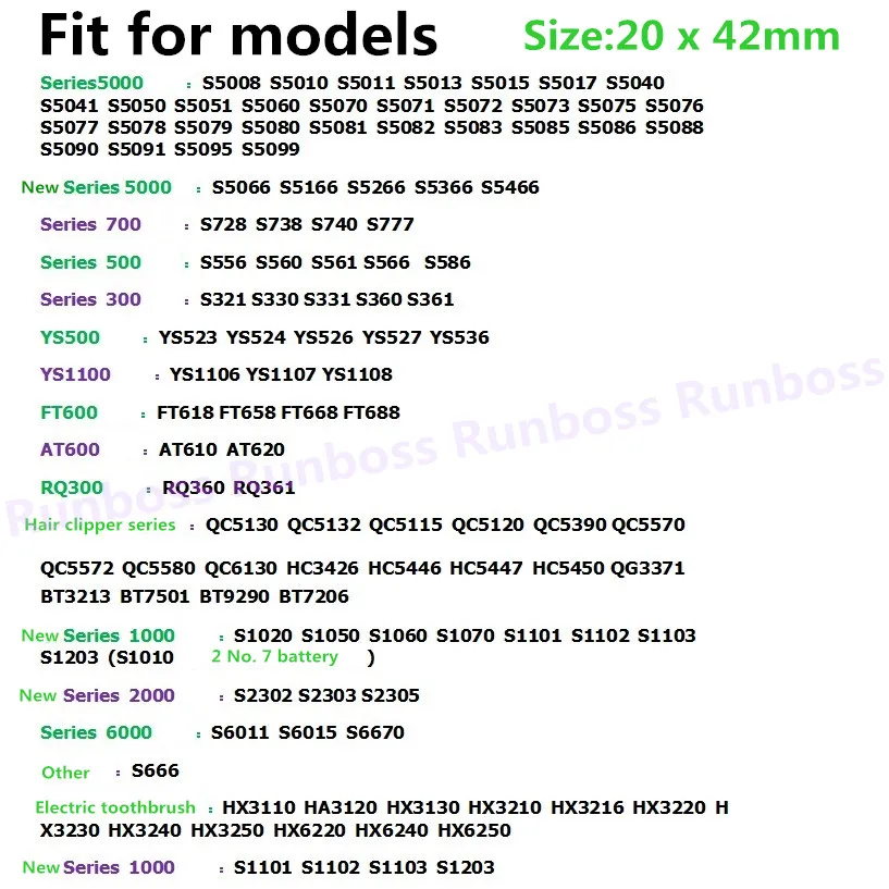 2.4V NIMH Razor HSY-AAA0.75-PHP Battery EBR-BG2040 For Philips Norelco BG2040/34 BodyGroom 7100, Bodygroom Series 7000 TT2040/32