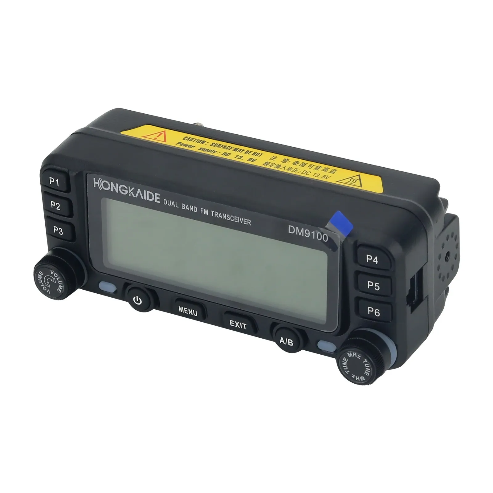 HONGKAIDE DM9100 25W 10KM DMR Mobile Radio Dual Band FM Transceiver VHF UHF Built-in GPS Module