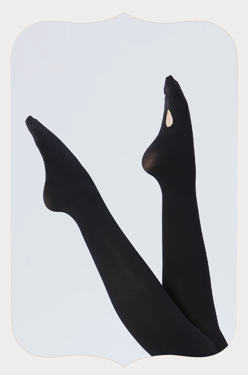 Mädchen und Damen Konvertierbare Ballettstrumpfhose aus Mikrofaser, Nahtlose Erwachsenen-Ballettstrumpfhose 60D mit Löchern – Detail 13
