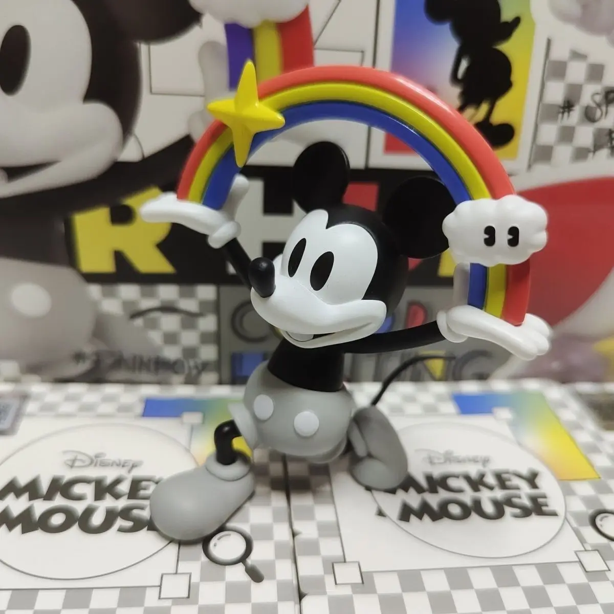 Kawaii Disney Blind Box Mickey Op Zoek Naar Kleur Serie Actie Figuur Mystery Box Schattig Meisje Pvc Model Kids Speelgoed Gok Bag Pop