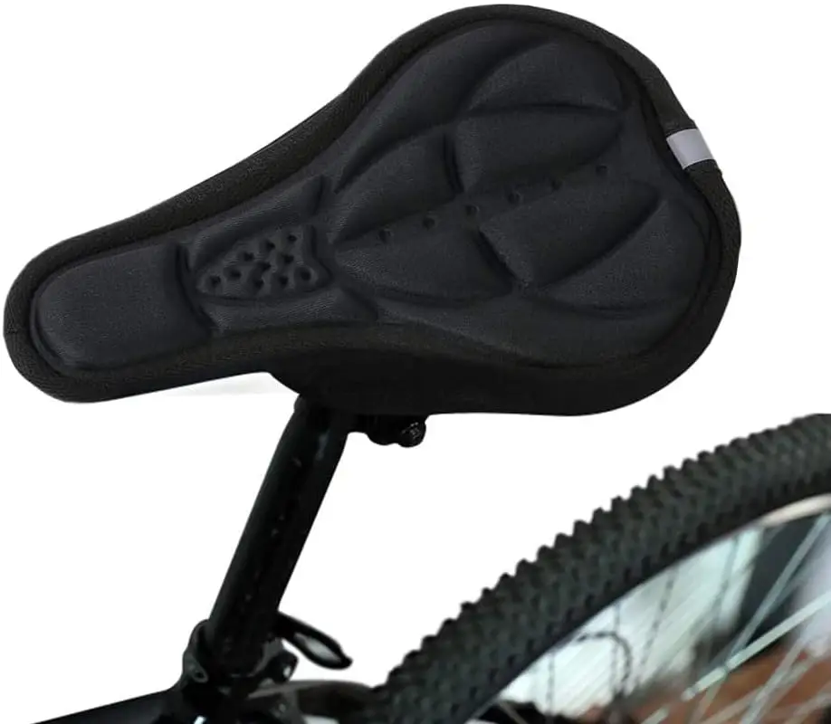 Economy Bicycle Gel Pad Bike Cycling Seat Saddle Cover 3D Soft Cushion Black image 5
