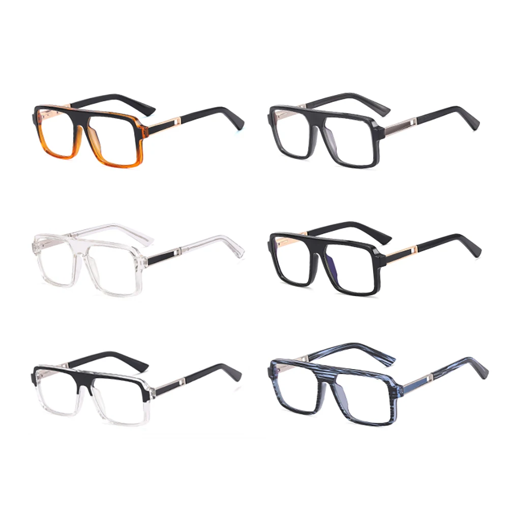 Przezroczyste soczewki retro kwadratowe okulary optyczna TR90 męska roltralight przezroczysty czarny do Peekaboo — zdjęcie 6