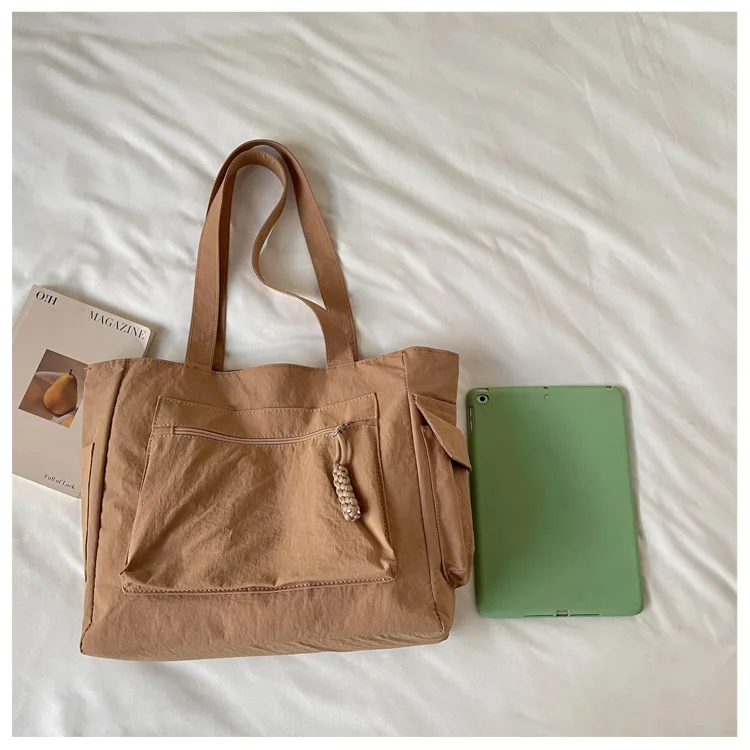 Neue modische Nylon-Schultertasche, große Kapazität, leichte, lässige Alltagstasche, Umhängetasche für Damen – Detail 24