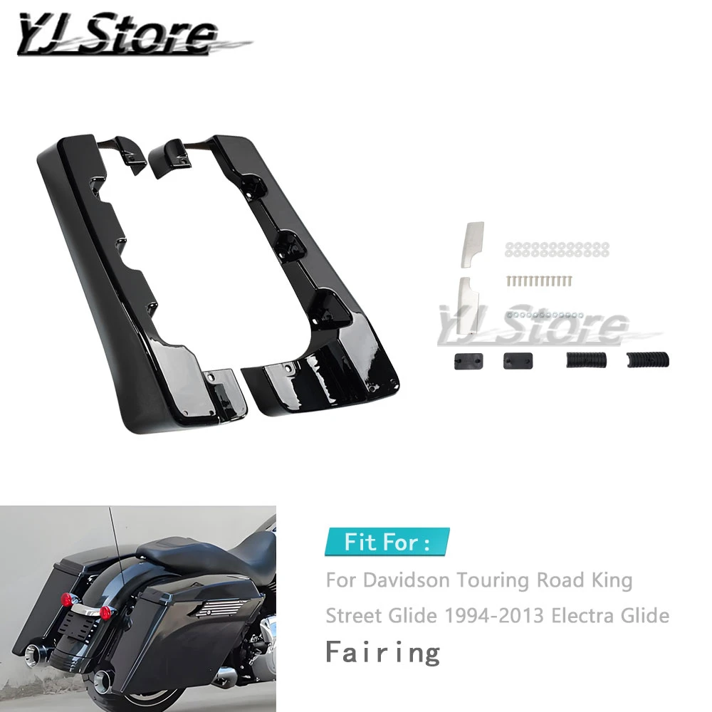 

Fit For Harley Davidson Touring Road King Street Glide 1994-2013 Electra Glide Motorcycle Hard Stretched Saddle Bag Extensions
