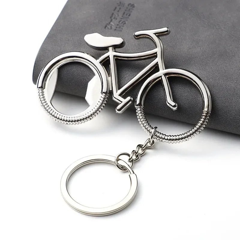 Metal Beer Bottle Opener Cute Bike Bicycle Keychain Key Rings For Lover Biker Bottle Openers Creative Gift For Cycling S044