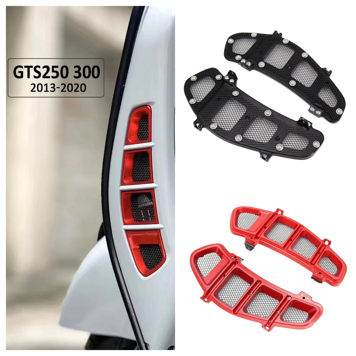 For VESPA GTS 250 300 2013-2020 Motorcycle Radiator Guard Protective Grille Cover Aluminum Radiator Protector Moto Accessories