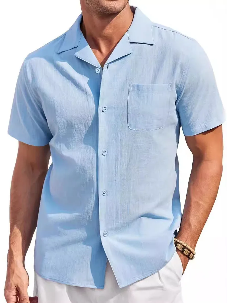 

Casual ort Sve Men's irt Lapel Design Comfortable Fit Youth Faion Summer Wear Chinese Brandl Regular Thin