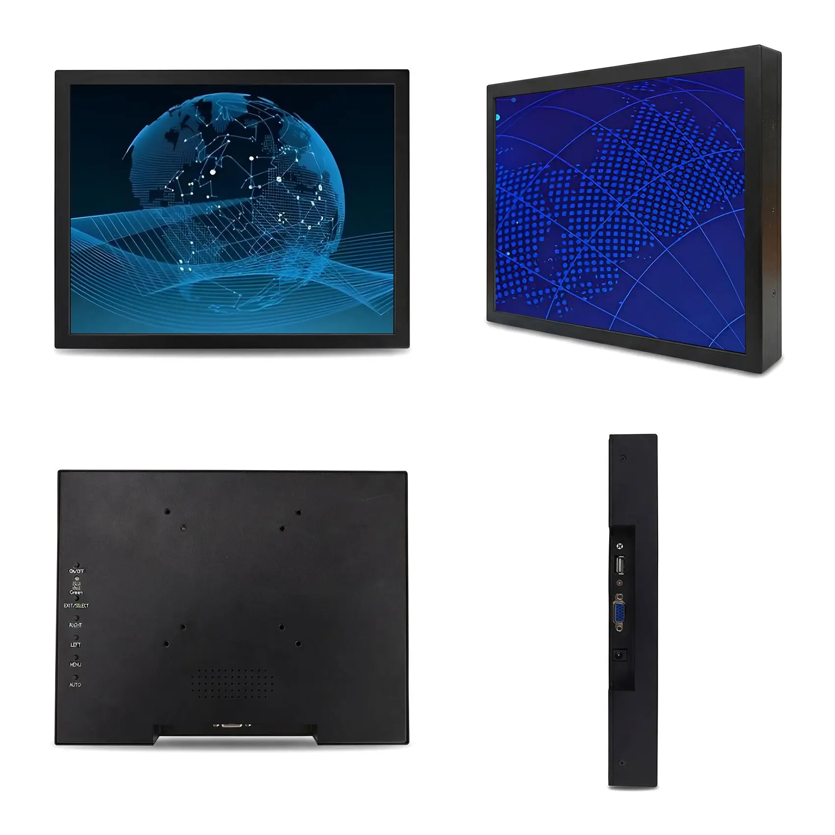 12.1 Inch 800x600 4wire Resisitive Touch Industrial LCD Monitor,VGA Input