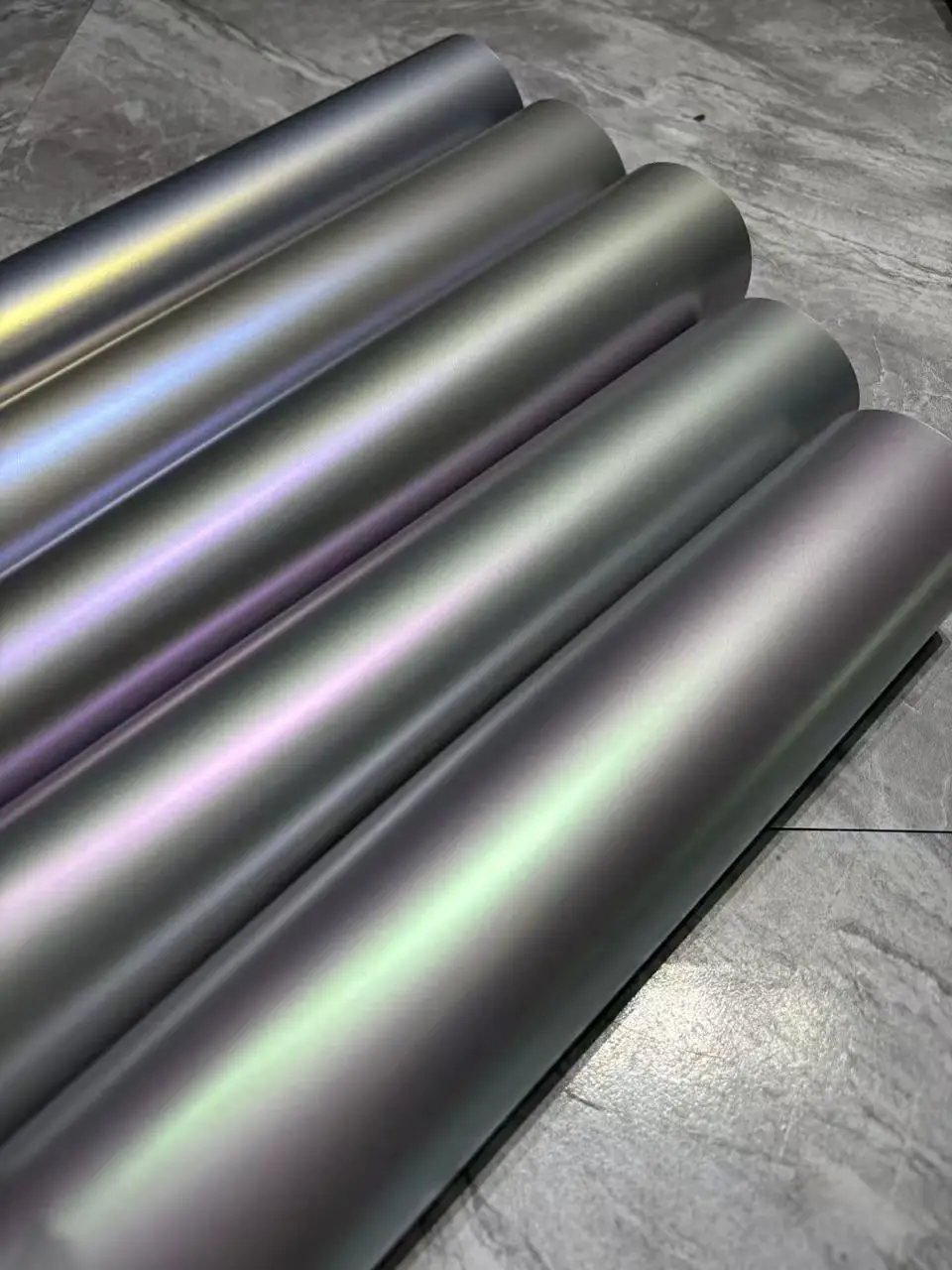 New Arrival Premium Car Body PVC Stickers Super Stretch Color Change Car Wrap Vinyl Car Sticker Tech Silver Green