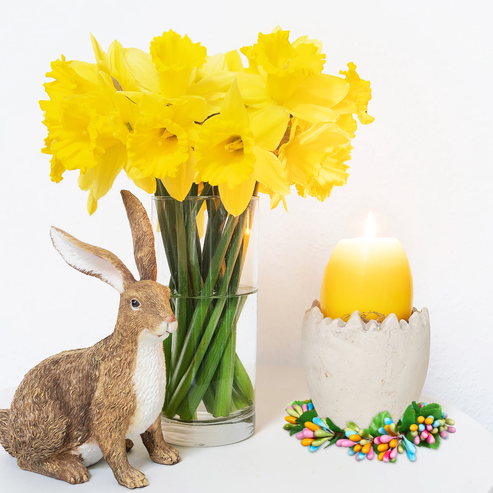 

4pcs Wreath Spring Decor Artificial Easter Wreath Decor Leaf C 6 5cm Home Banquet Festival Outdoor