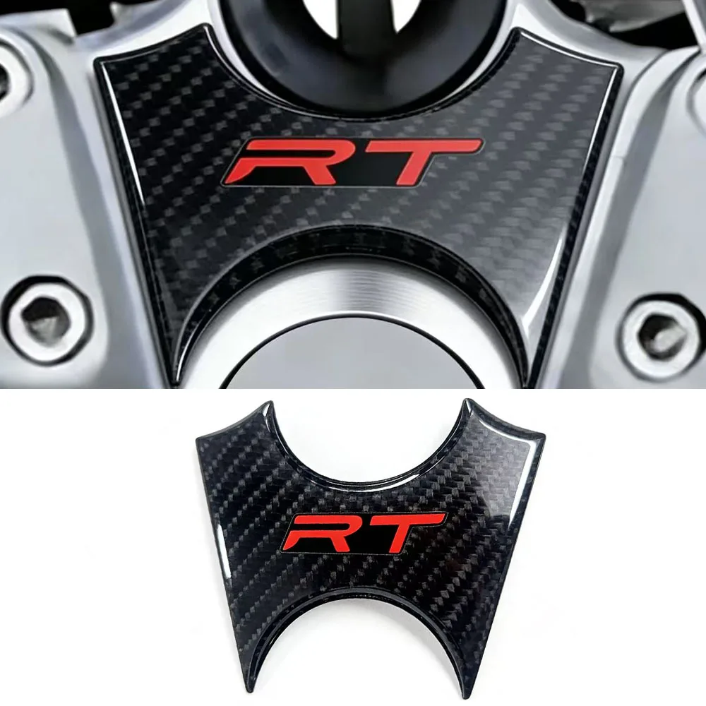 3D Motorcycle Carbon-Look Upper Triple Yoke Cover Protector Decal Sticker Case for BMW R1200RT R 1200 RT 2010-2013 2011 2012