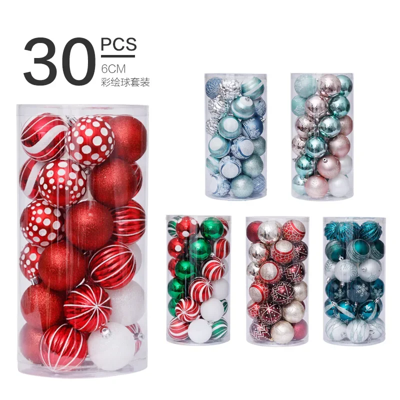 30pcs Christmas Tree Decor Ball Bauble Xmas Party Hanging Ball Ornament Decorations for Home Christmas Decorations Gift Navidad